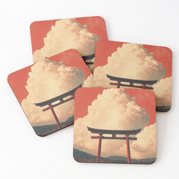 Item preview, Red Torii Gate Beneath Monumental Clouds designed and sold by DigitalStudioZT.