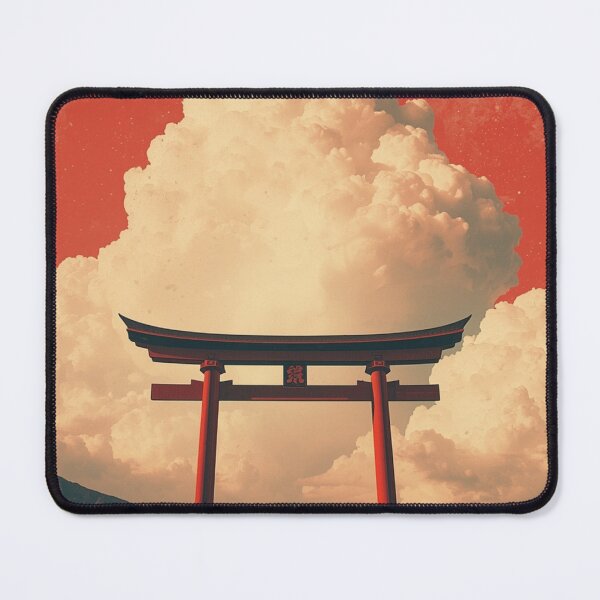 Item preview, Red Torii Gate Beneath Monumental Clouds designed and sold by DigitalStudioZT.