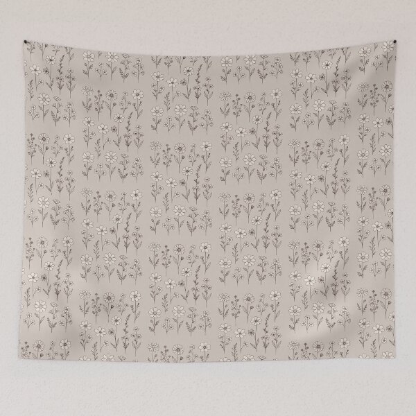 Item preview, Vintage Wildflowers Line Art – Minimalist Boho Floral Botanical  designed and sold by stylishdzign.