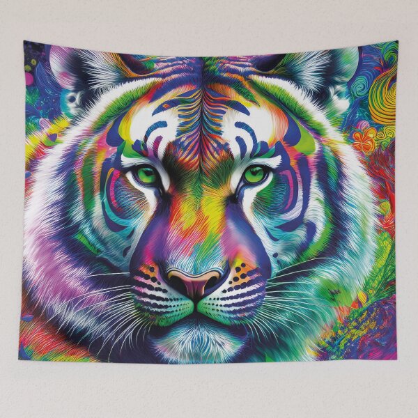 Artikelvorschau, Chromatic Tiger – Rohe Kraftkunst entworfen und verkauft von Becky-Poppins.