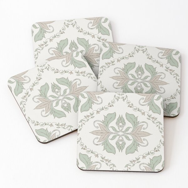 Item preview, Vintage Botanical Ogee - Sage & Sand  designed and sold by dreamprint.
