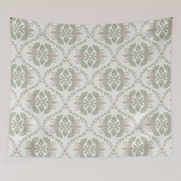 Item preview, Vintage Botanical Ogee - Sage & Sand  designed and sold by dreamprint.