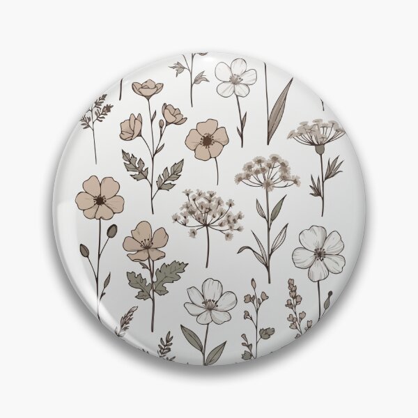 Item preview, Vintage Wildflowers Line Art – Minimalist Boho Floral Botanical  designed and sold by stylishdzign.