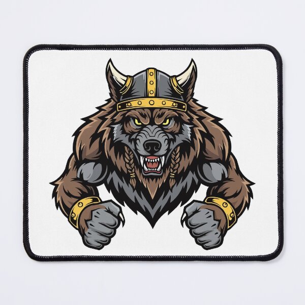 Item preview, Fierce Viking Wolf – Norse Mythology Nordic Wolf Art Design designed and sold by PrithviApparels.