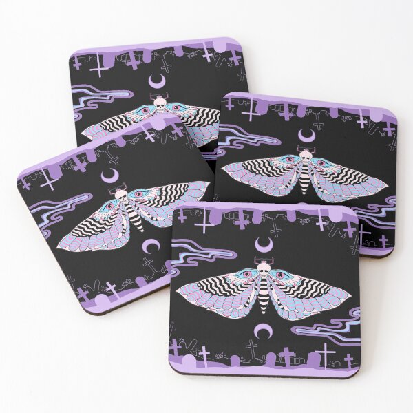 Item preview, Death's-head Moth and Cemetery at Night designed and sold by kitschandkawaii.