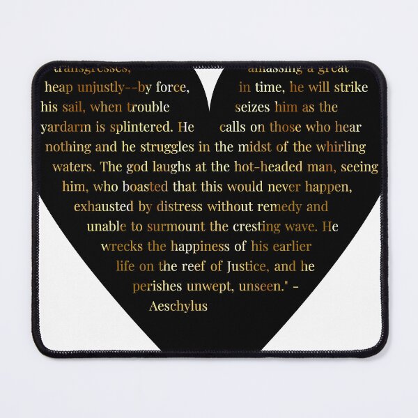 Item preview, Aeschylus Quote Gold Gradient In Heart designed and sold by TheIconSmith.