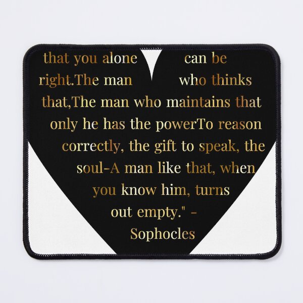 Item preview, Sophocles Quote Gold Gradient In Heart designed and sold by TheIconSmith.
