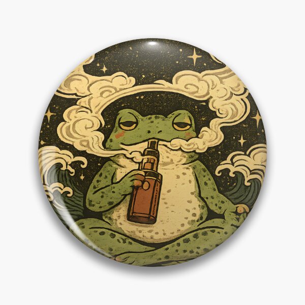 Item preview, Vape & Chill – Zen Frog Vape Art designed and sold by House of Taste Vape Designs.