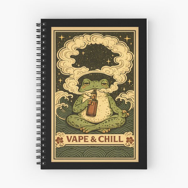 Item preview, Vape & Chill – Zen Frog Vape Art designed and sold by House of Taste Vape Designs.
