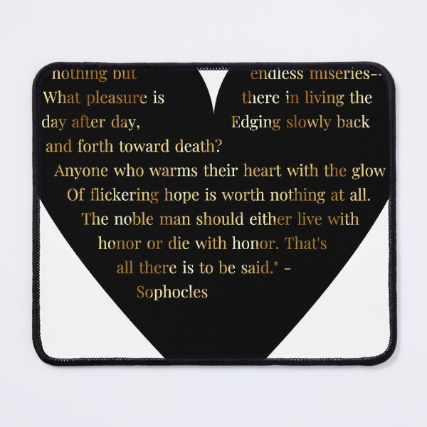 Item preview, Sophocles Quote Gold Gradient In Heart designed and sold by TheIconSmith.