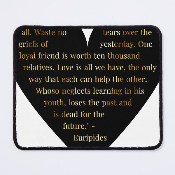 Item preview, Euripides Quote Gold Gradient In Heart designed and sold by TheIconSmith.