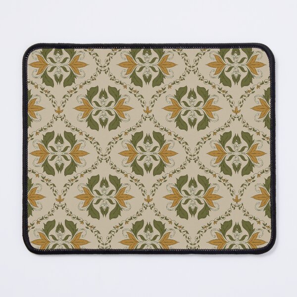 Item preview, Vintage Botanical Ogee - Ochre & Olive  designed and sold by dreamprint.