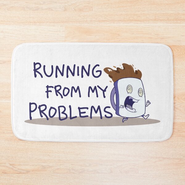 Item preview, Running from my problems - funny coffee cup designed and sold by CreareAT.