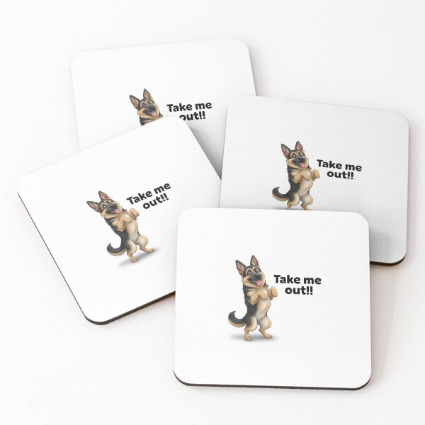 Item preview, Take Me Out - Cute German Shepherd Dog Illustration designed and sold by Alekska-Art.