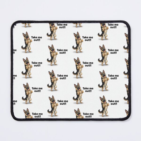 Item preview, Take Me Out - Cute German Shepherd Dog Illustration designed and sold by Alekska-Art.