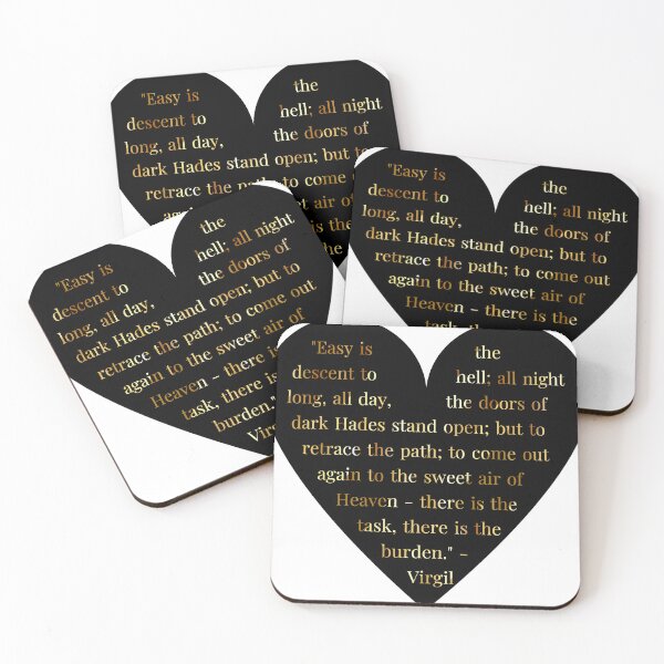 Item preview, Virgil Quote Gold Gradient In Heart designed and sold by TheIconSmith.
