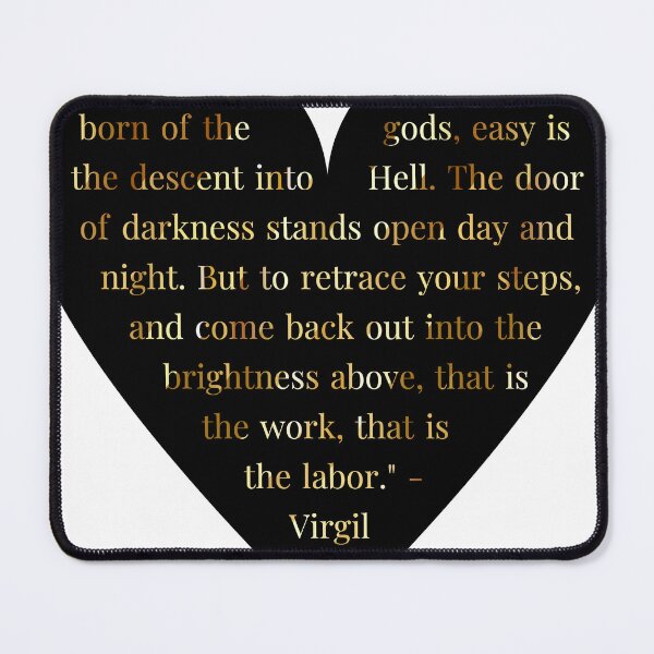 Item preview, Virgil Quote Gold Gradient In Heart designed and sold by TheIconSmith.