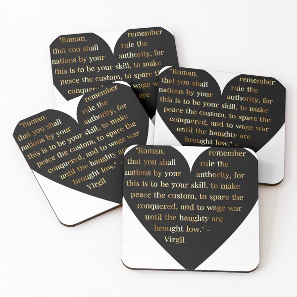 Item preview, Virgil Quote Gold Gradient In Heart designed and sold by TheIconSmith.