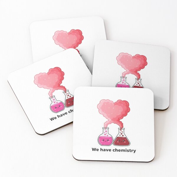 Item preview, We Have Chemistry Valentine | Kawaii Science Laboratory Pun designed and sold by Rosuma Designs.