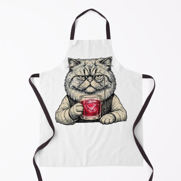 Item preview, Vintage Persian Cat Lord with Monocle and Cocktail designed and sold by OneLineBar.