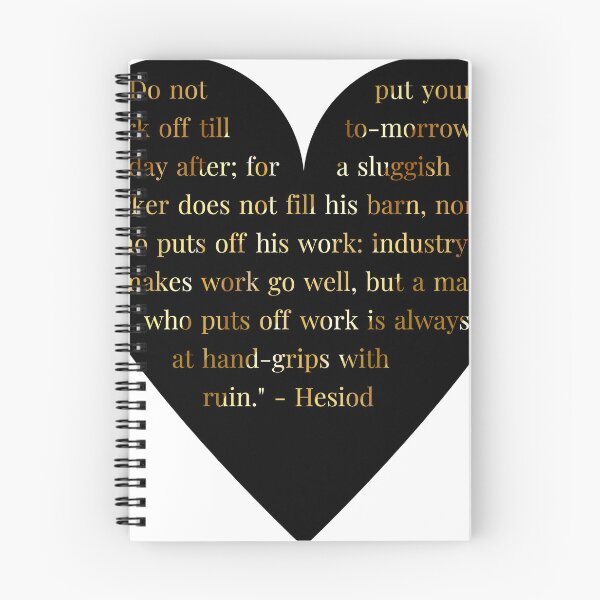 Item preview, Hesiod Quote Gold Gradient In Heart designed and sold by TheIconSmith.