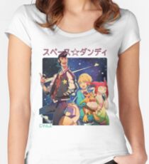 Space Dandy Group Pose Fitted Scoop T-Shirt