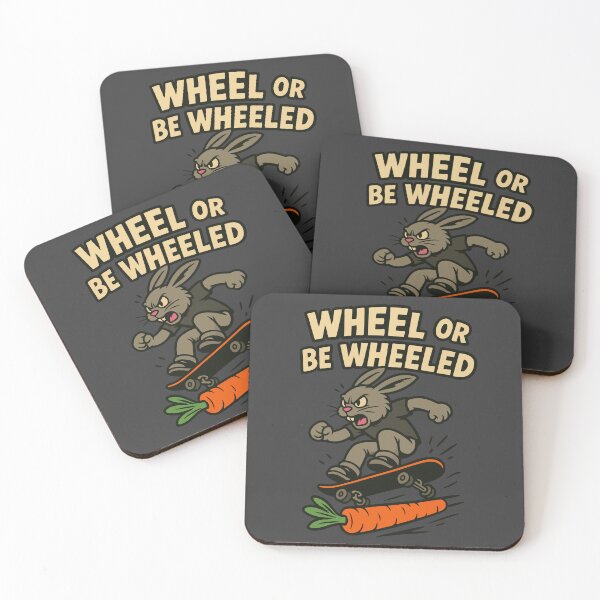 Item preview, Wheel or Be Wheeled Skateboarding Bunny designed and sold by SillyPawsStudio.