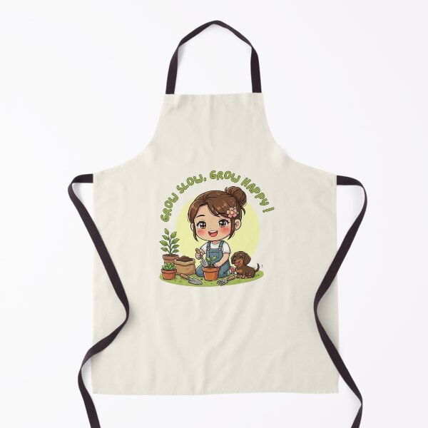 Artikelvorschau, Grow Slow Grow Happy – Süßes Cozy Girl Garten Design entworfen und verkauft von Beeform.