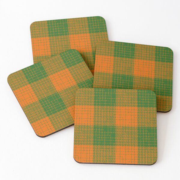 Item preview, Orange and Green Crosshatch Plaid Gingham Design  designed and sold by PatternTitan.