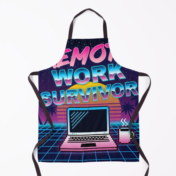 Item preview, Craft Shift: Remote Work Survivor Retro Synthwave designed and sold by Craft Shift.