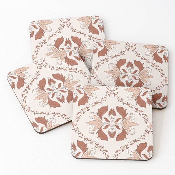 Item preview, Vintage Botanical Ogee - Terracotta Red  designed and sold by dreamprint.