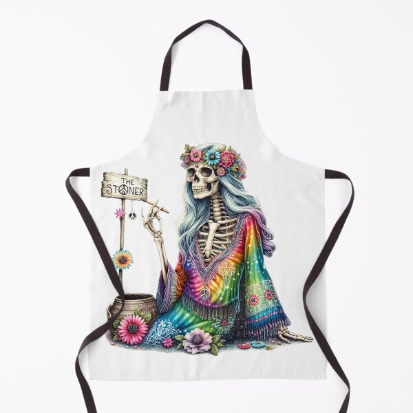 Item preview, The Stoner Skeleton Hippie Snarky Skeleton Funny Cannabis Art designed and sold by Lulunza.