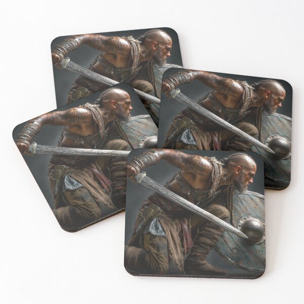Item preview, Warrior in Armor with Sword and Shield on Knees designed and sold by Artessie.