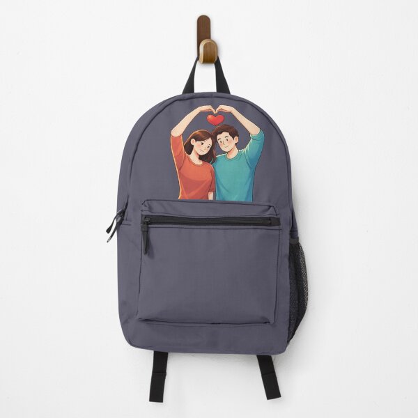 Item preview, Cute Couple Forming a Korean Heart Gesture designed and sold by mycreastyle.