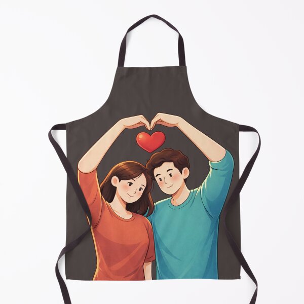 Item preview, Cute Couple Forming a Korean Heart Gesture designed and sold by mycreastyle.