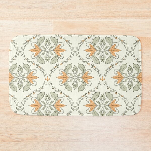 Item preview, Vintage Botanical  Ogee - Sage & Apricot  designed and sold by dreamprint.