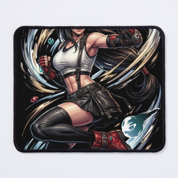 Item preview, FF7 Tifa Lockhart Dolphin Tail Hair Iconic Art designed and sold by Senpaiwaves.