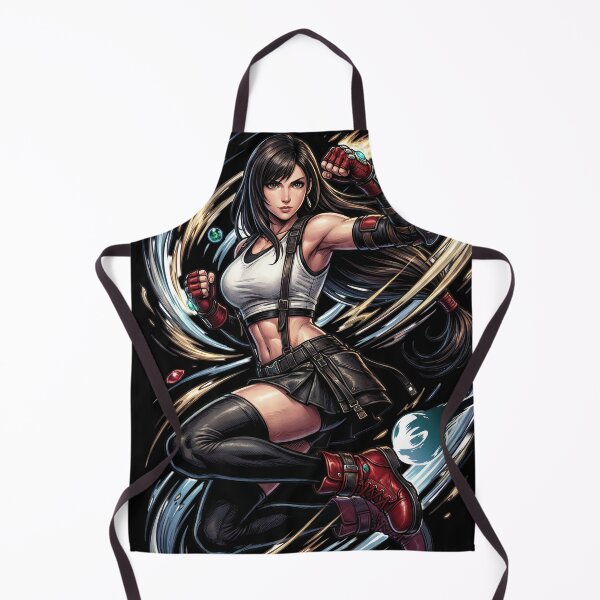 Item preview, FF7 Tifa Lockhart Dolphin Tail Hair Iconic Art designed and sold by Senpaiwaves.