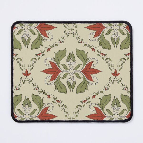Item preview, Vintage Botanical Ogee - Brick & Olive designed and sold by dreamprint.