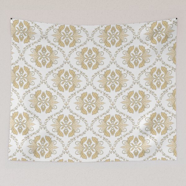 Item preview, Vintage Botanical Ogee - Warm Yellow designed and sold by dreamprint.