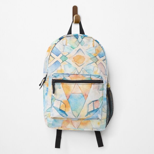 Item preview, Watercolor Sunpetal Mosaic – Blue & Golden Harmony designed and sold by Colorshow-relax.
