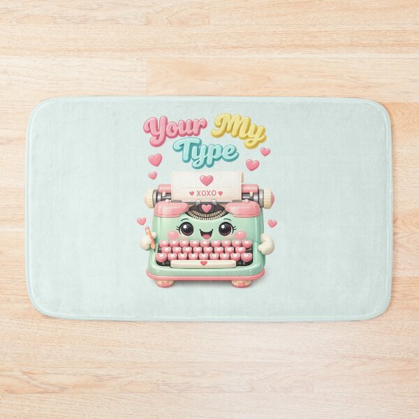 Item preview, "You're My Type" - Cute Retro Typewriter | Kawaii Valentine's Day Art designed and sold by Moons Studio.