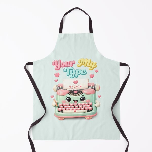 Item preview, "You're My Type" - Cute Retro Typewriter | Kawaii Valentine's Day Art designed and sold by Moons Studio.