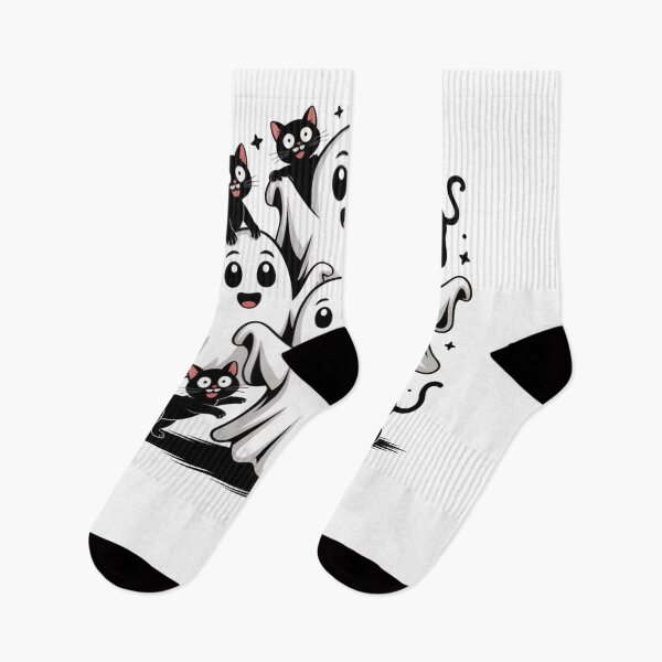 Item preview, Cute Ghost And Black Cat designed and sold by flagylART.