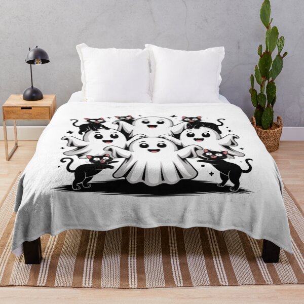 Item preview, Cute Ghost And Black Cat designed and sold by flagylART.