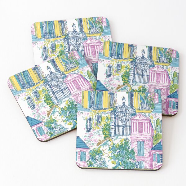 Item preview, Parisian courtyards, markers sketch designed and sold by SophieClimaArt.