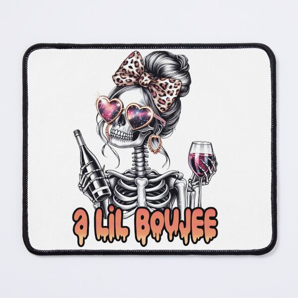 Item preview, A Lil Boujee Snarky Skeleton Girl Glam Funny Wine Skeleton designed and sold by Lulunza.