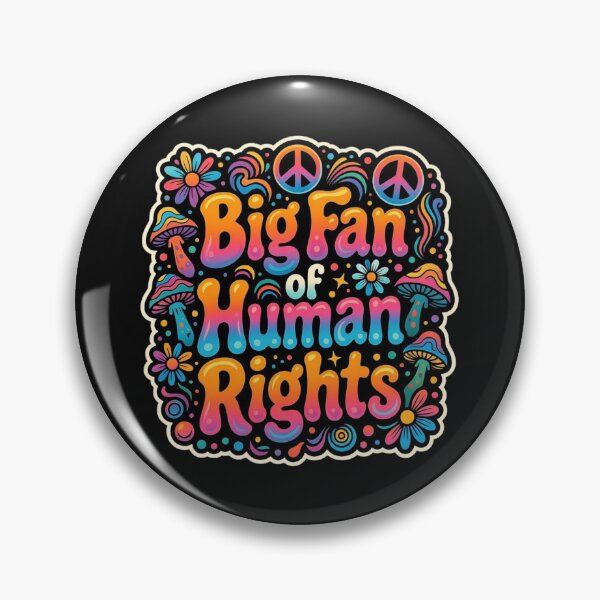 Item preview, Big Fan Of Human Rights Peace Hippie Retro designed and sold by GrumpySableye.