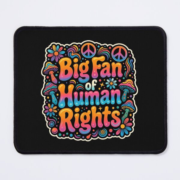 Item preview, Big Fan Of Human Rights Peace Hippie Retro designed and sold by GrumpySableye.