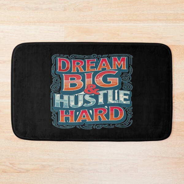 Item preview, Motivational Quote Poster – Dream Big & Hustle Hard – Bold Typography Wall Art for Entrepreneurs designed and sold by Bright Nest Studio.